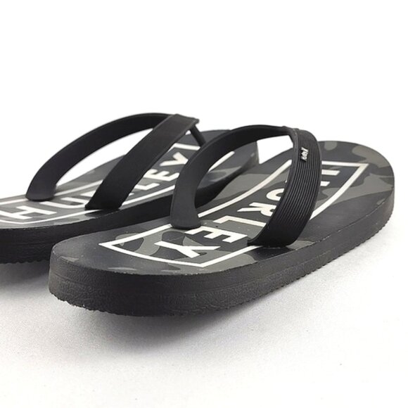 Hurley Men's Camo Black Grey Flip Flops Thongs Size 7 - Picture 5 of 10